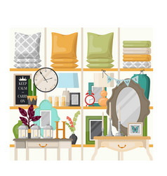 Furniture items for bedroom or living room Vector Image
