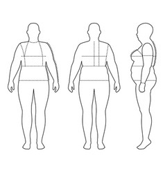 Outlined standing woman Royalty Free Vector Image