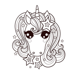 Black And White Unicorn Face Vector Images Over 150