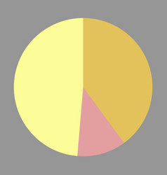 Flat icon on stylish background pie chart Vector Image