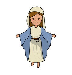 Virgin mary cartoon Royalty Free Vector Image - VectorStock