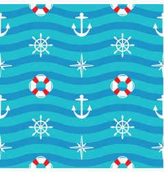 Sea seamless pattern Royalty Free Vector Image