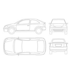 Business sedan vehicle car template Royalty Free Vector