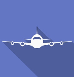 Icon of plane airplane symbol front view aircraft Vector Image