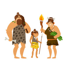 Cartoon stone age tools Royalty Free Vector Image