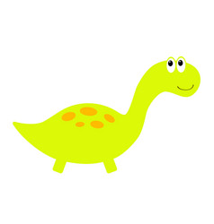 Dinosaur Face Cute Cartoon Funny Dino Baby Vector Image