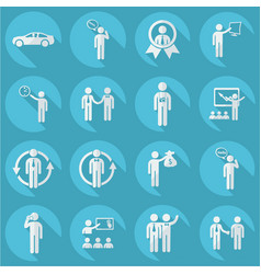 Assembly people silhouettes stick figure Vector Image
