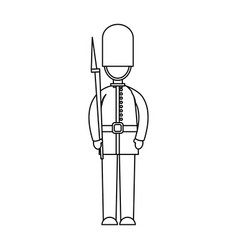 Cartoon soldier of a queen guard royal in Vector Image