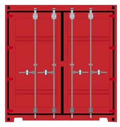 Container front or back view Royalty Free Vector Image