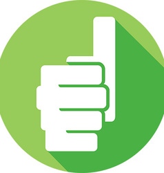 Hand showing thumbs up button Royalty Free Vector Image