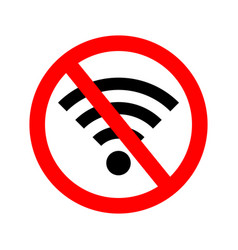 No free wi-fi icon Royalty Free Vector Image - VectorStock