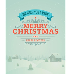 Merry christmas greeting card ornament decoration Vector Image