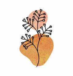 Abstract botanical wall art leaves boho Royalty Free Vector