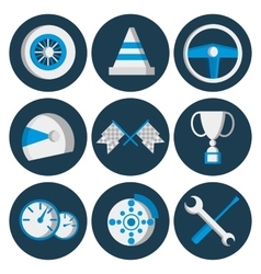 Racing icon set Royalty Free Vector Image - VectorStock