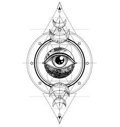 Eye providence masonic symbol all seeing eye Vector Image