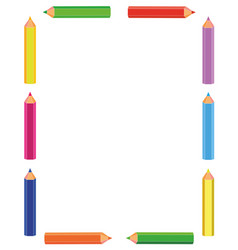 Colorful pencil frame Royalty Free Vector Image