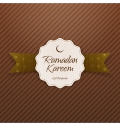 Ramadan kareem eid mubarak paper emblem vector