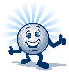 Smiling golf ball Royalty Free Vector Image - VectorStock