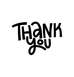 Thank you typographic design Royalty Free Vector Image