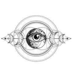 Eye providence masonic symbol all seeing eye Vector Image