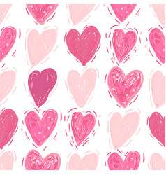 Heart shape background with red hearts Royalty Free Vector