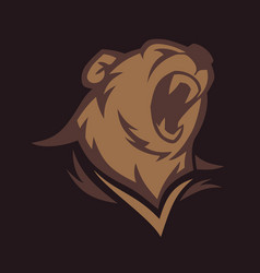 Bear head Royalty Free Vector Image - VectorStock