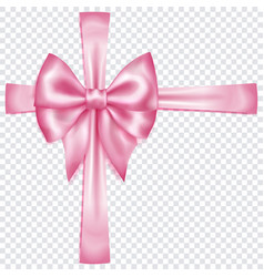 Pink bow Royalty Free Vector Image - VectorStock