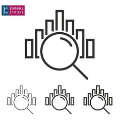 Analysis icon on white background Royalty Free Vector Image