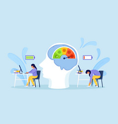 Thermometer as stress level mood scale work Vector Image