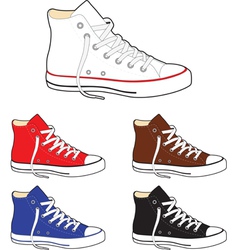 Blue sneakers Royalty Free Vector Image - VectorStock