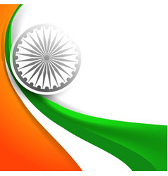 Creative indian flag theam stylish wave background