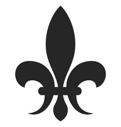 Classic vintage black and white fleur de lis logo Vector Image