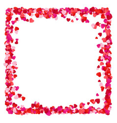 A red heart shape frame with a text space Vector Image