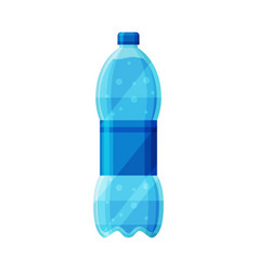 Mineral water full bottle and glass Royalty Free Vector