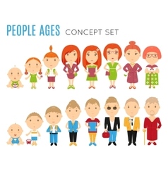 Flat people generation set Royalty Free Vector Image