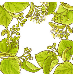 Linden frame Royalty Free Vector Image - VectorStock