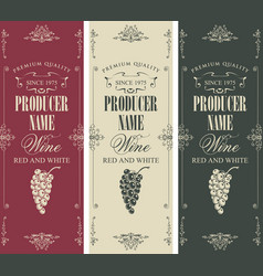 Set of wine Royalty Free Vector Image - VectorStock