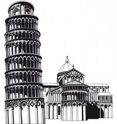 Famous italian landmark pisa tower coliseum Vector Image