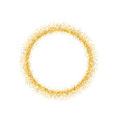 Gold circle glitter frame golden confetti dots Vector Image