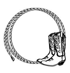 Cowboy rope frame Royalty Free Vector Image - VectorStock