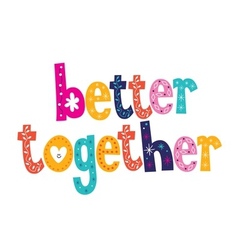 Lets get together Royalty Free Vector Image - VectorStock