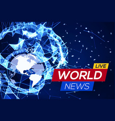 Breaking News Banner On Blue Glowing Background Vector Image Breaking News Banner On Blue Glowing Background Vector Image