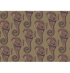 Seamless pattern seahorse Royalty Free Vector Image