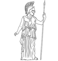 Ancient greek warrior Royalty Free Vector Image