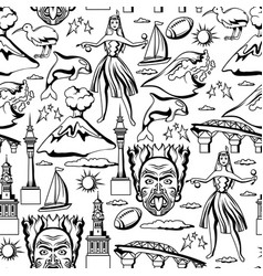 New zealand seamless pattern Royalty Free Vector Image