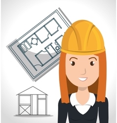 Avatar woman architect Royalty Free Vector Image