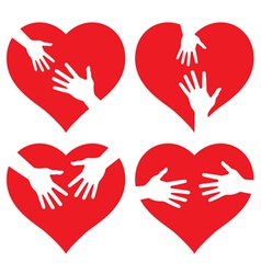 Heart in hands icon Royalty Free Vector Image - VectorStock