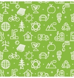 Ecology symbols seamless pattern background Vector Image