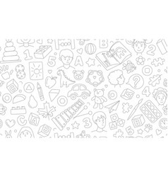 Seamless doodle school pattern Royalty Free Vector Image