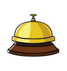 Hotel bell service bell reception bell icon Vector Image